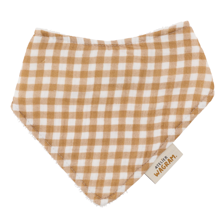 Bavoir/bandana - Vichy Camel