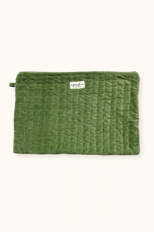 Pochette L - Velours Mousse