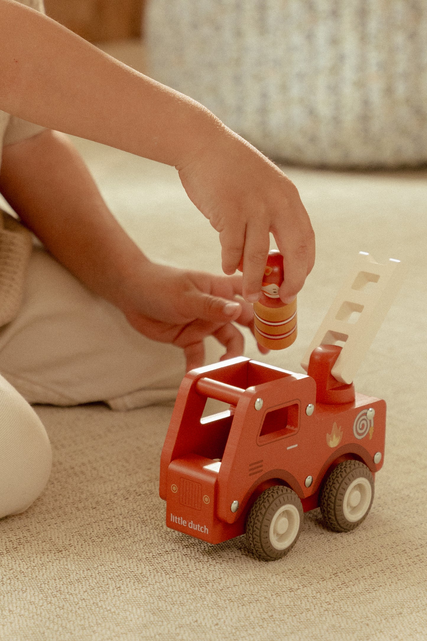 Jouet en bois - Camion de pompiers