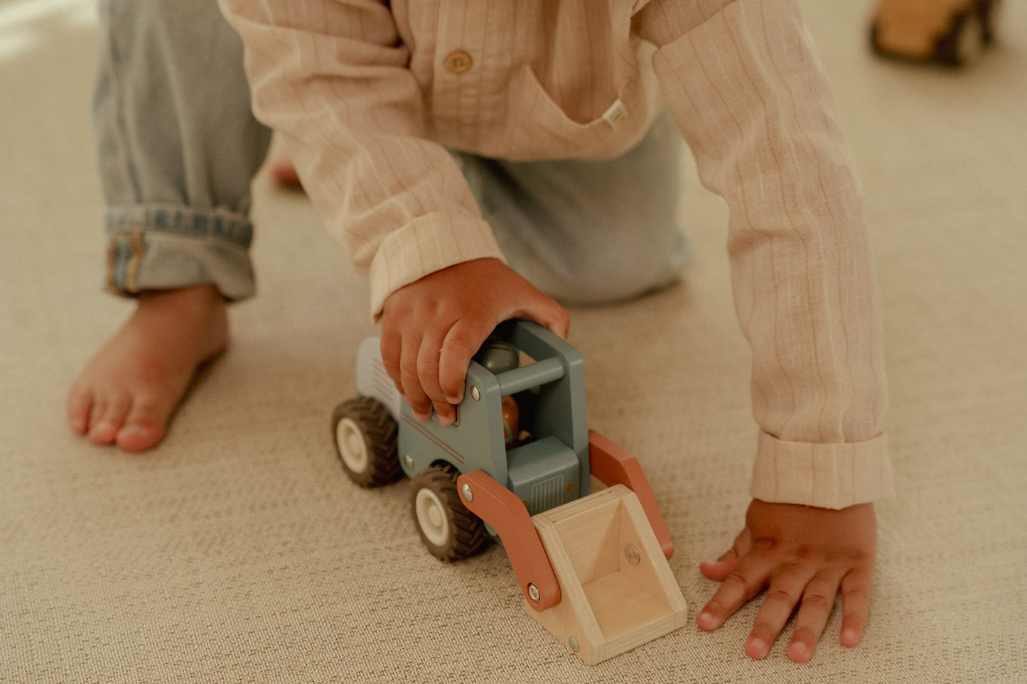 Jouet en bois - Pelleteuse