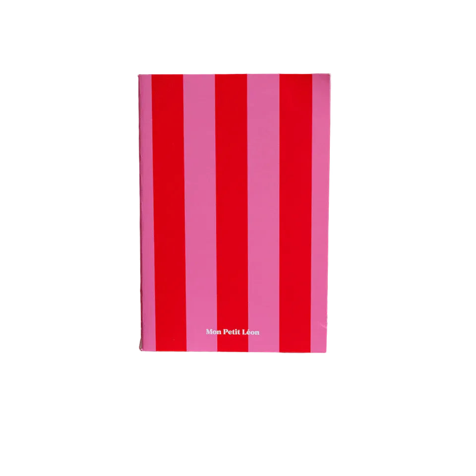 Carnet A5 "Merci" - Rayé Rose/Rouge