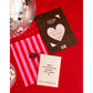 Carte à semer "Merci" - Rayé Rose/Rouge