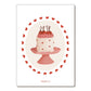 Carte anniversaire "Gâteau cœurs"