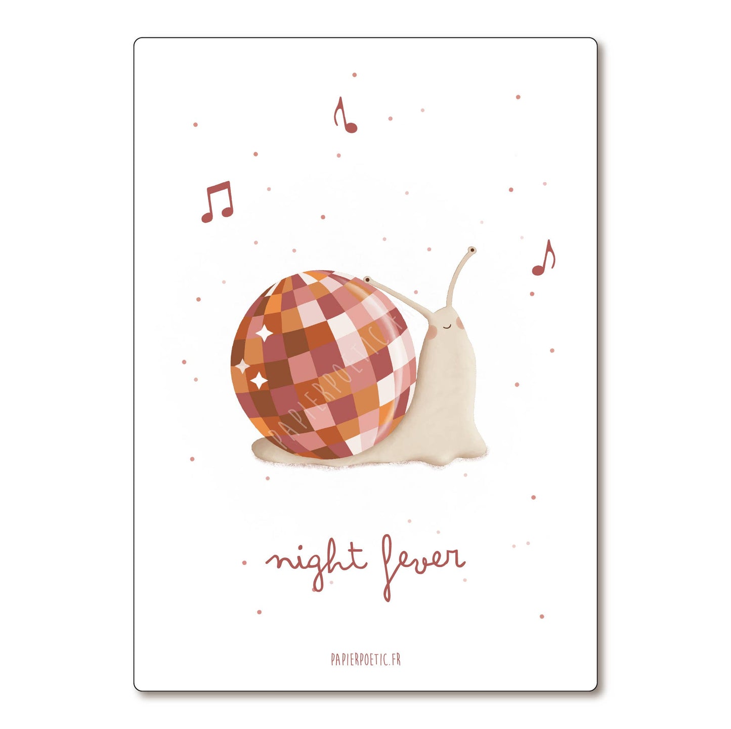 Carte postale "Escargot de fête"