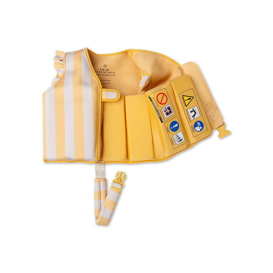 Gilet de natation - Fleurs Jaune - 2/3 ans