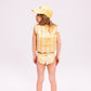 Gilet de natation - Fleurs Jaune - 2/3 ans
