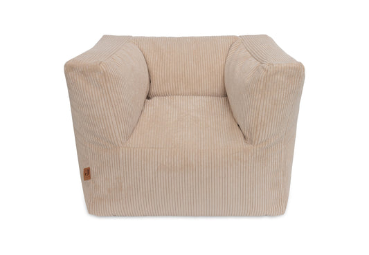 Fauteuil Pouf - Velours Sable