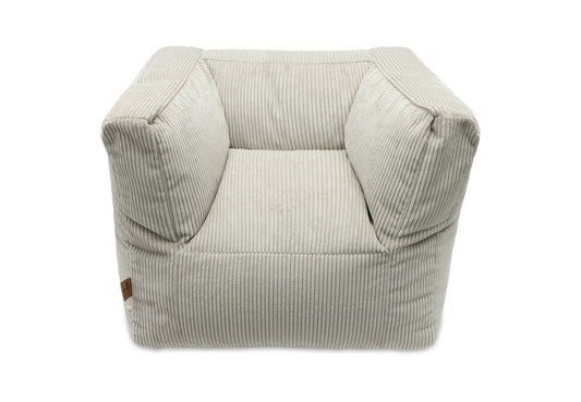 Fauteuil Pouf - Velours Sauge