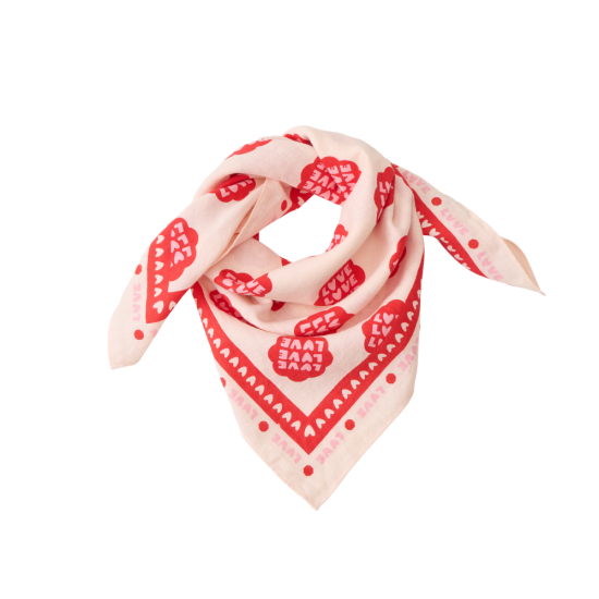 Foulard Lollilove - Blanc/Rouge