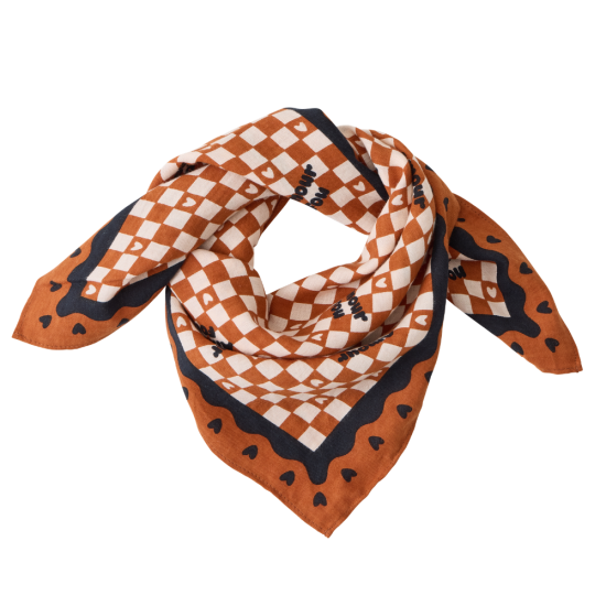 Foulard Amour Fou - Marron/Noir