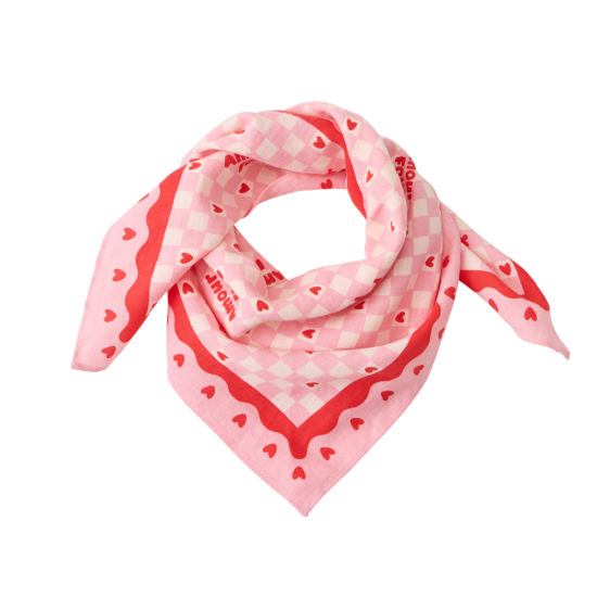 Foulard Amour Fou - Rose/Rouge