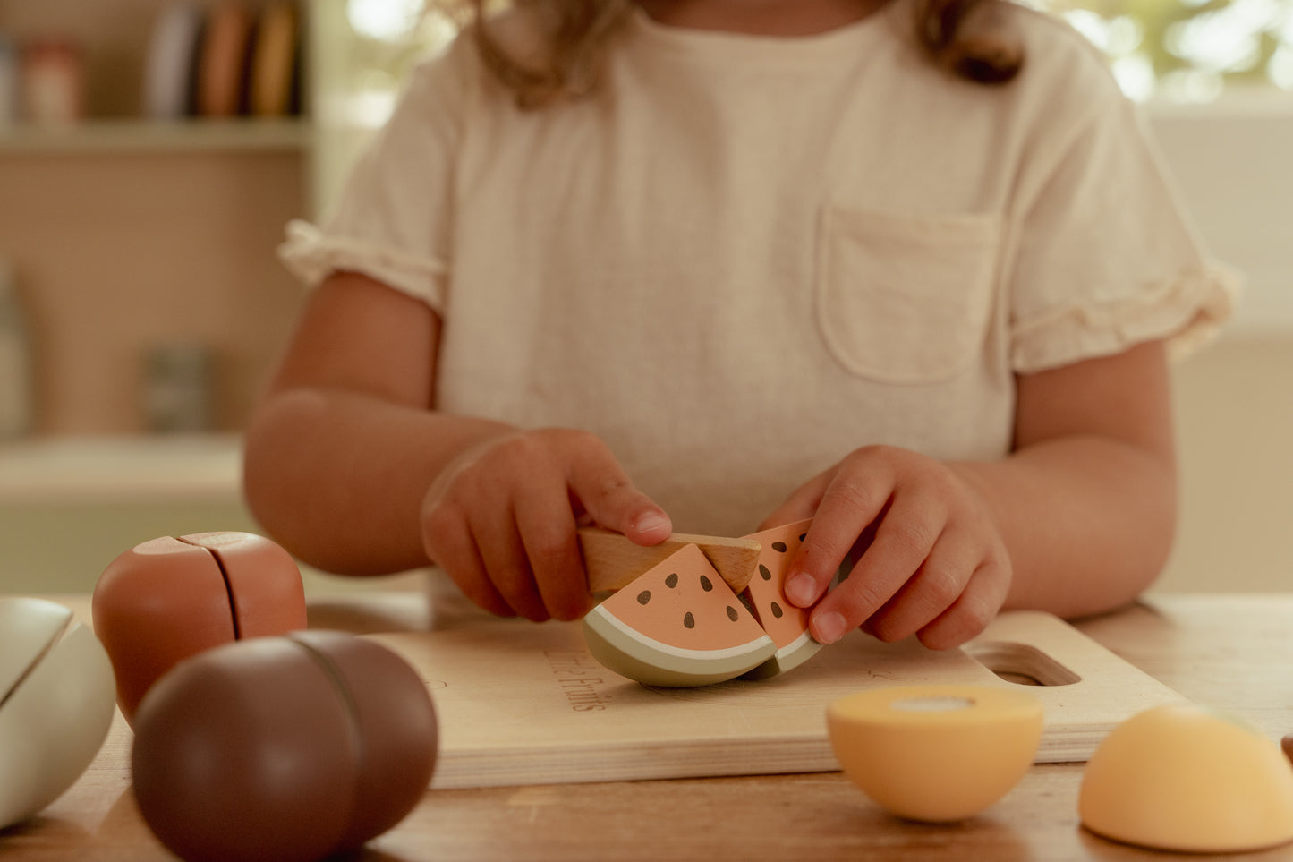 Jouet en bois - Fruits à découper
