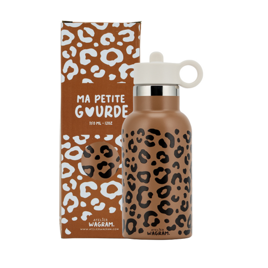 Gourde 350ml - Léopard Caramel