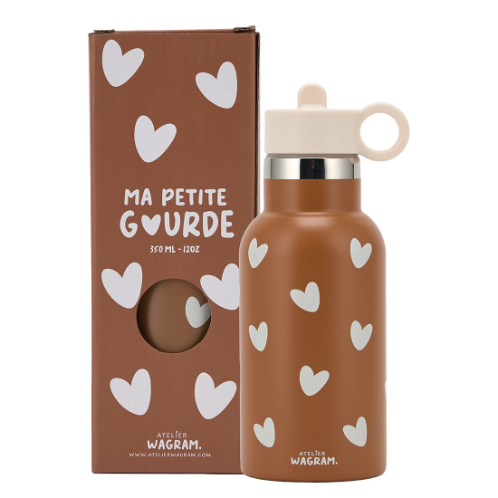 Gourde 350ml - Cœurs Caramel