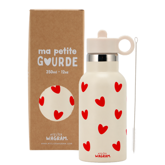 Gourde 350ml - Blanc/Rouge