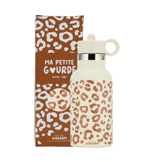 Gourde 350ml - Léopard Crème