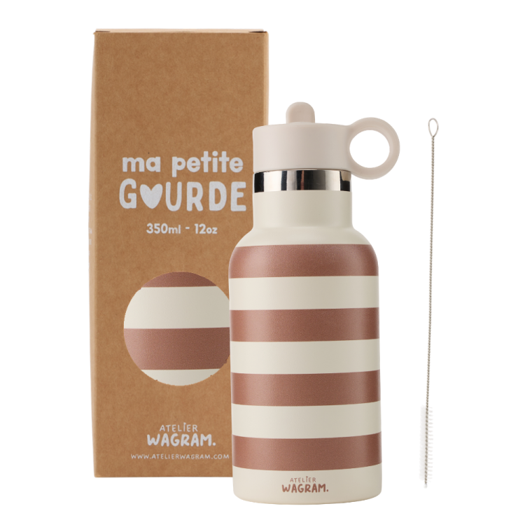 Gourde 350ml - Rayé Marron