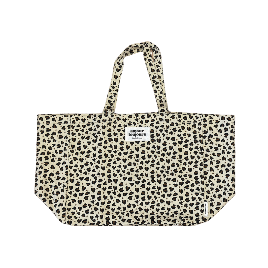 Cabas AMOUR TOUJOURS - Léopard beige
