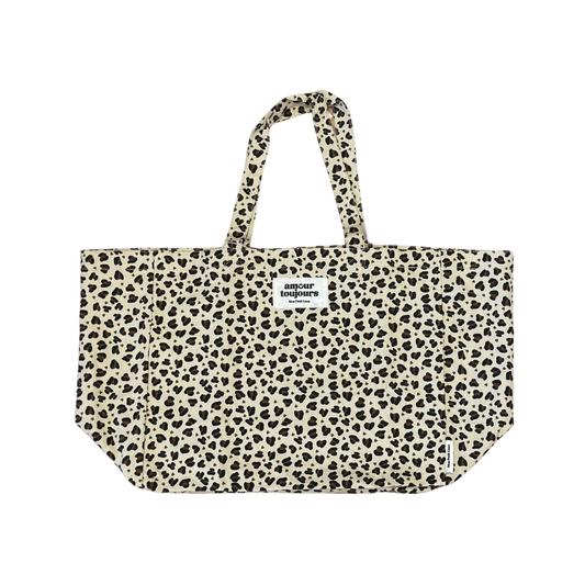 Cabas AMOUR TOUJOURS - Léopard beige