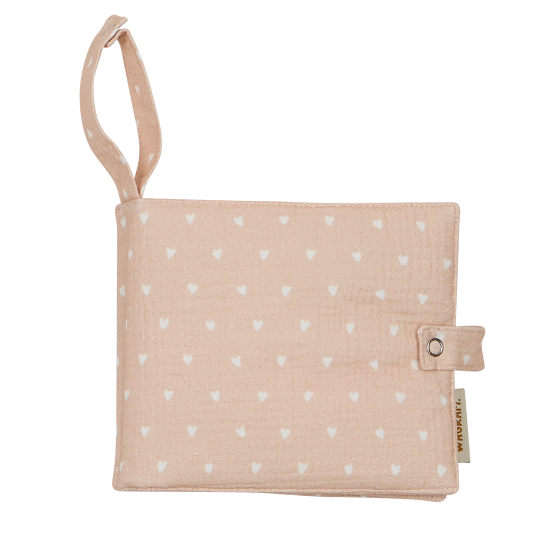 Album photo tissu - Petits Cœurs Beige