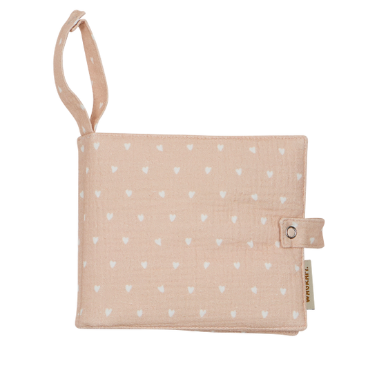 Album photo tissu - Petits Cœurs Beige