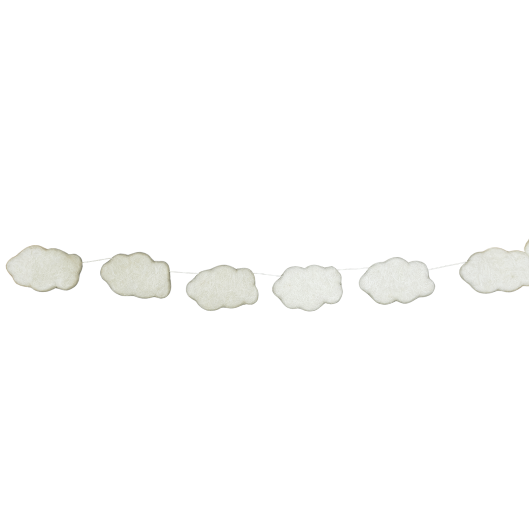 Guirlande Nuages en laine feutrée