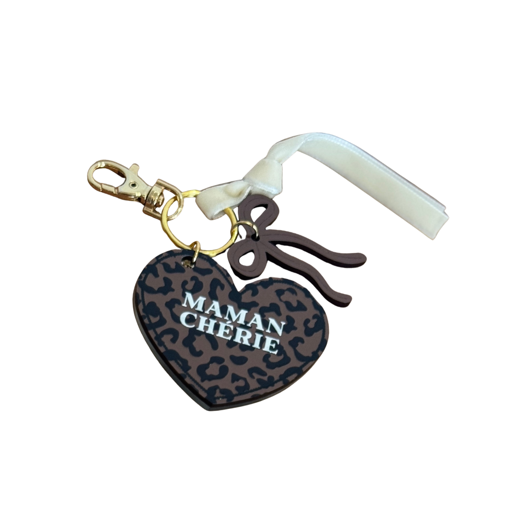 Porte-clés miroir - Maman chérie