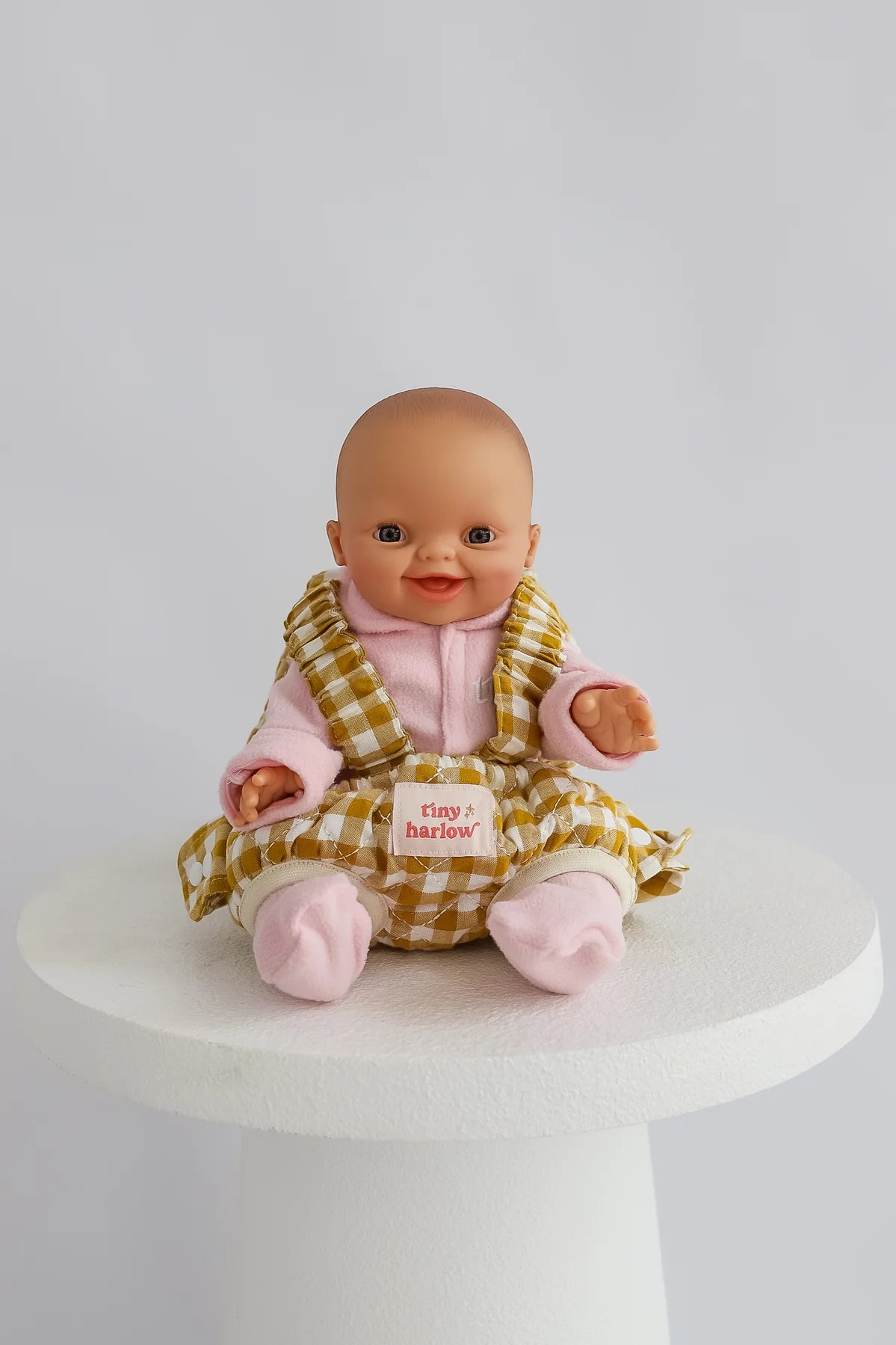 Porte-bébé pour poupée - Vichy Marron