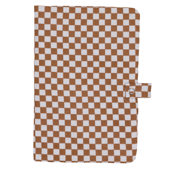 Protège carnet - Damier Marron/Blanc