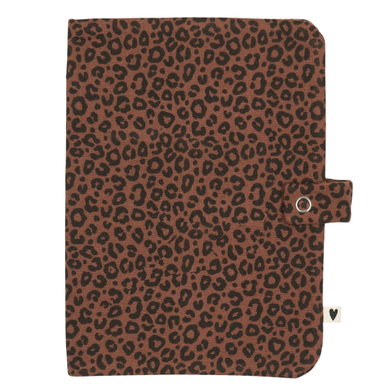 Protège carnet - Léopard Marron