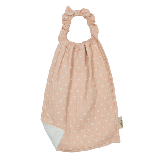 Serviette de cantine - Petits Cœurs Beige