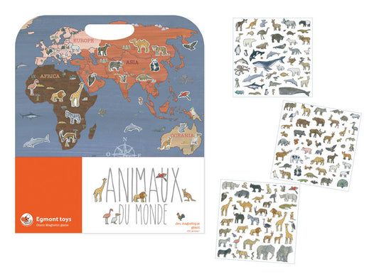 Jeu stickers magnétiques géant - Animaux du monde