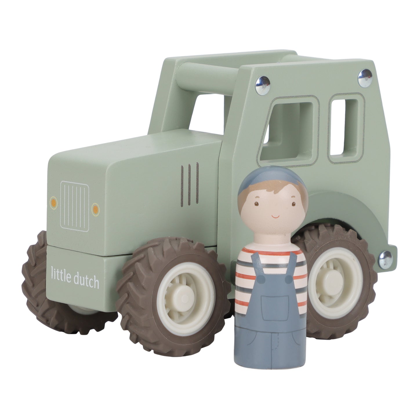 Jouet en bois - Tracteur avec figurine