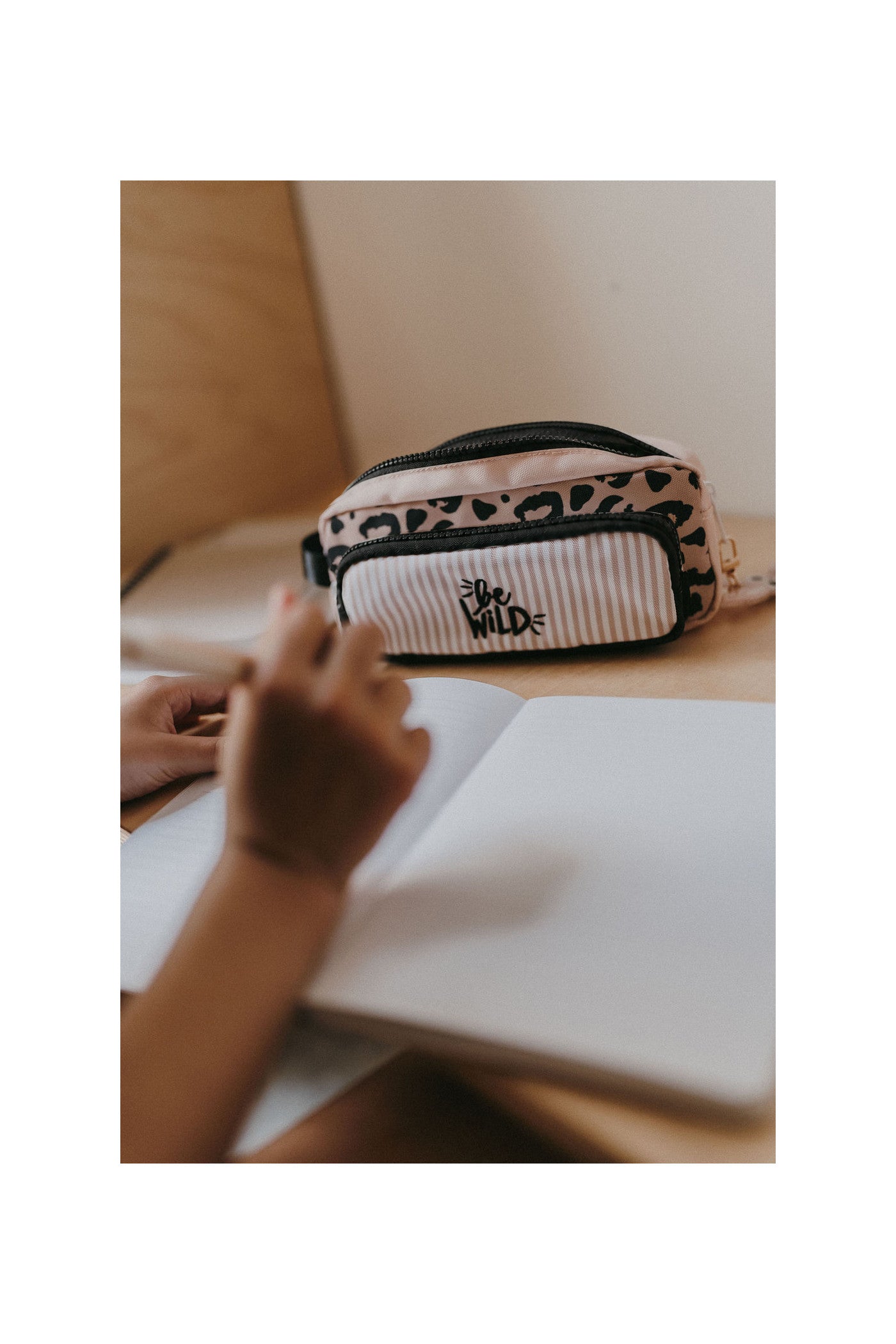 Trousse Lina - Léopard Beige
