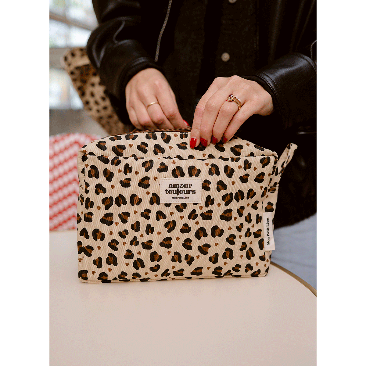 Trousse AMOUR TOUJOURS - Léopard Beige