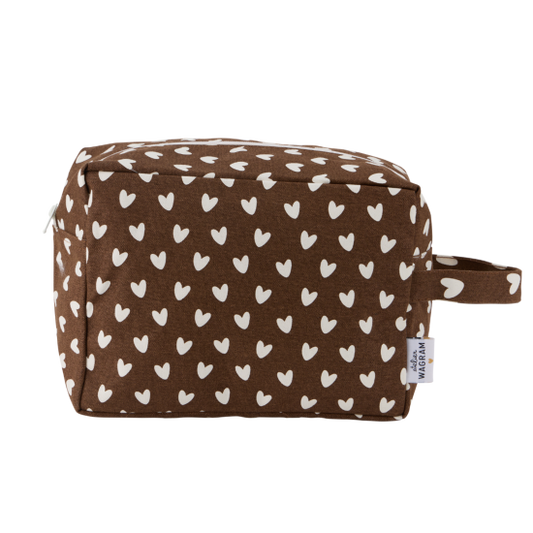 Trousse - Cœurs Marron